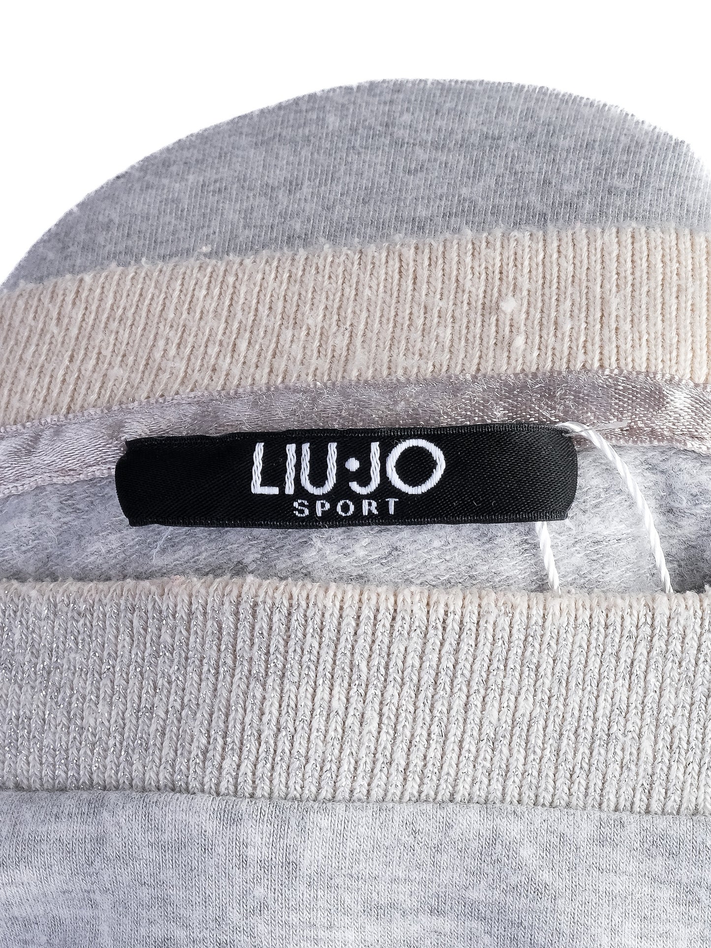 excellent liu jo gray sweatshirt leopard print pants set xs