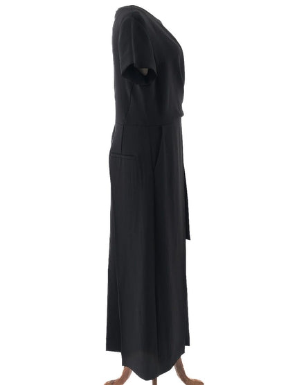 Excellent Cos Black Wrap Dress Size L Women's Polyester