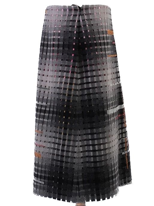 excellent marco de vincenzo checked skirt combined colors polyester women