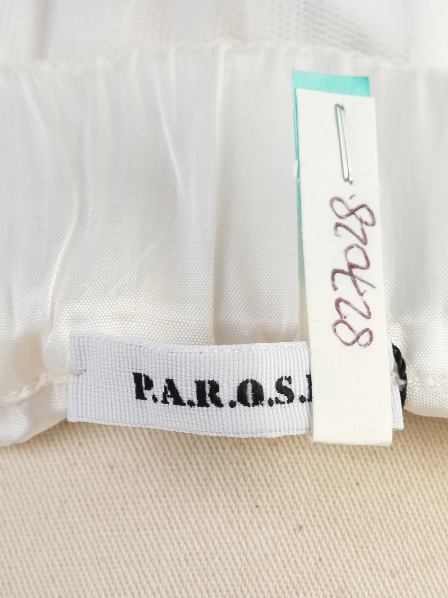 p.a.r.o.s.h. women's white tulle skirt with star embroidery size n/a