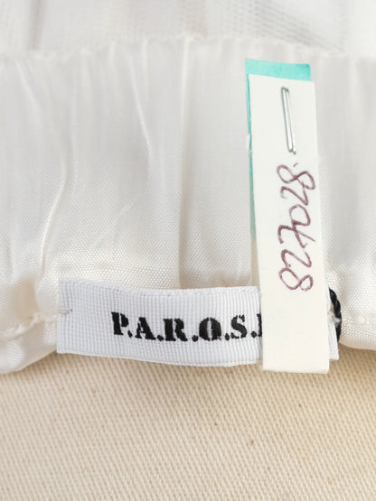 P.A.R.O.S.H. Women's White Tulle Skirt with Star Embroidery Size N/A