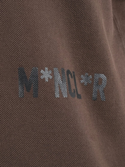 Excellent Moncler Green Cotton Polo Shirt Size L with Logo