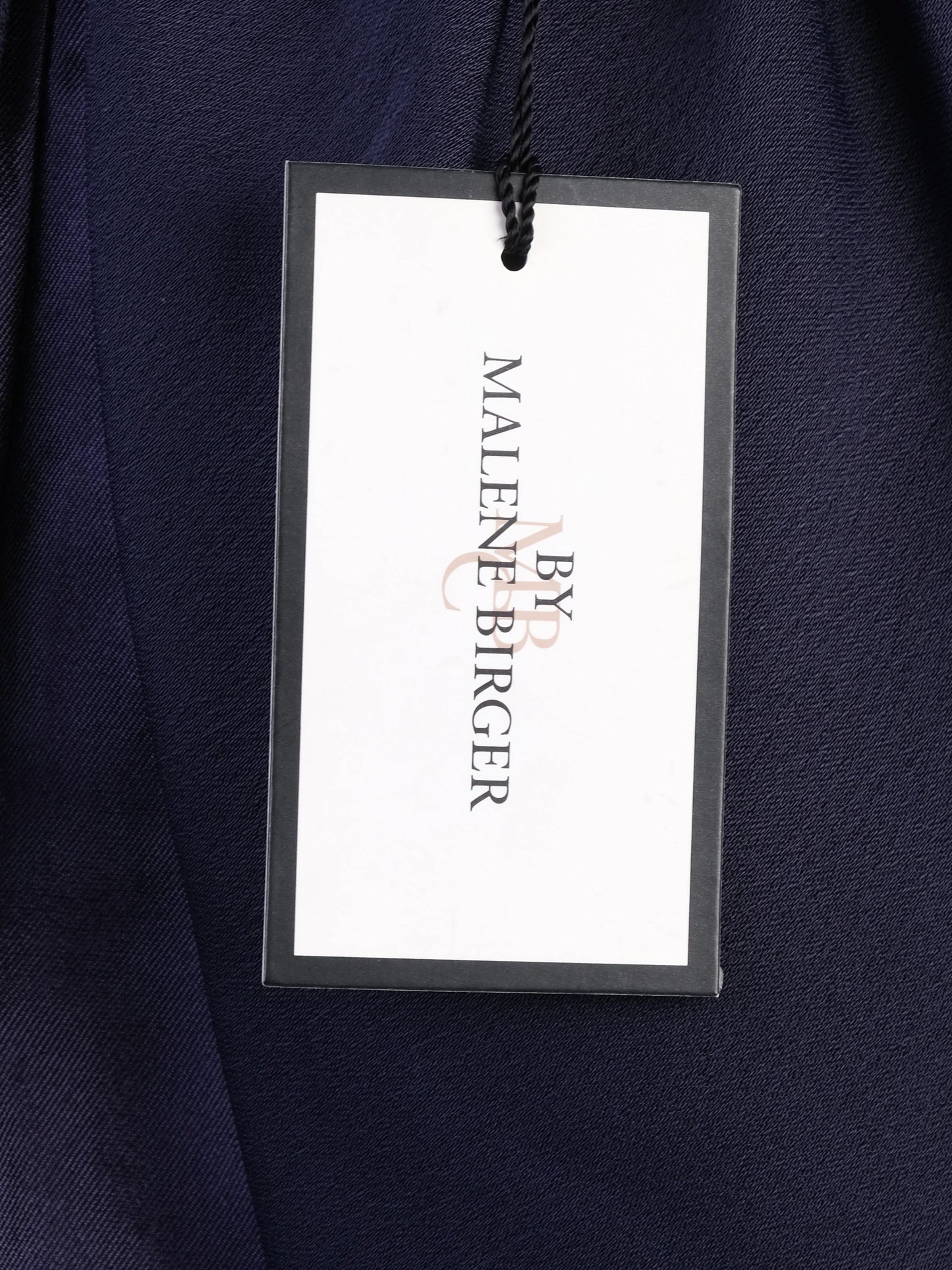 new by malene birger navy blue wool peplum pencil skirt size s