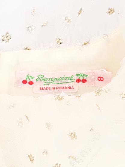 Excellent Bonpoint White Nylon Dress for Kids Size 7