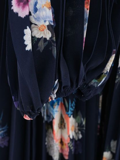 NEW Zimmerman Floral Maxi Dress Blue Polyester Size L