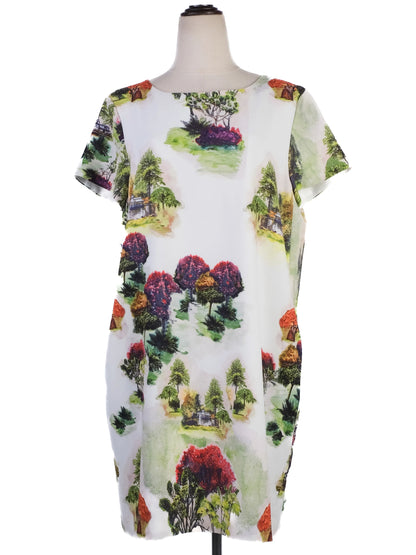 Adolfo Dominguez WomenÕs Landscape Print Dress Size L Excellent