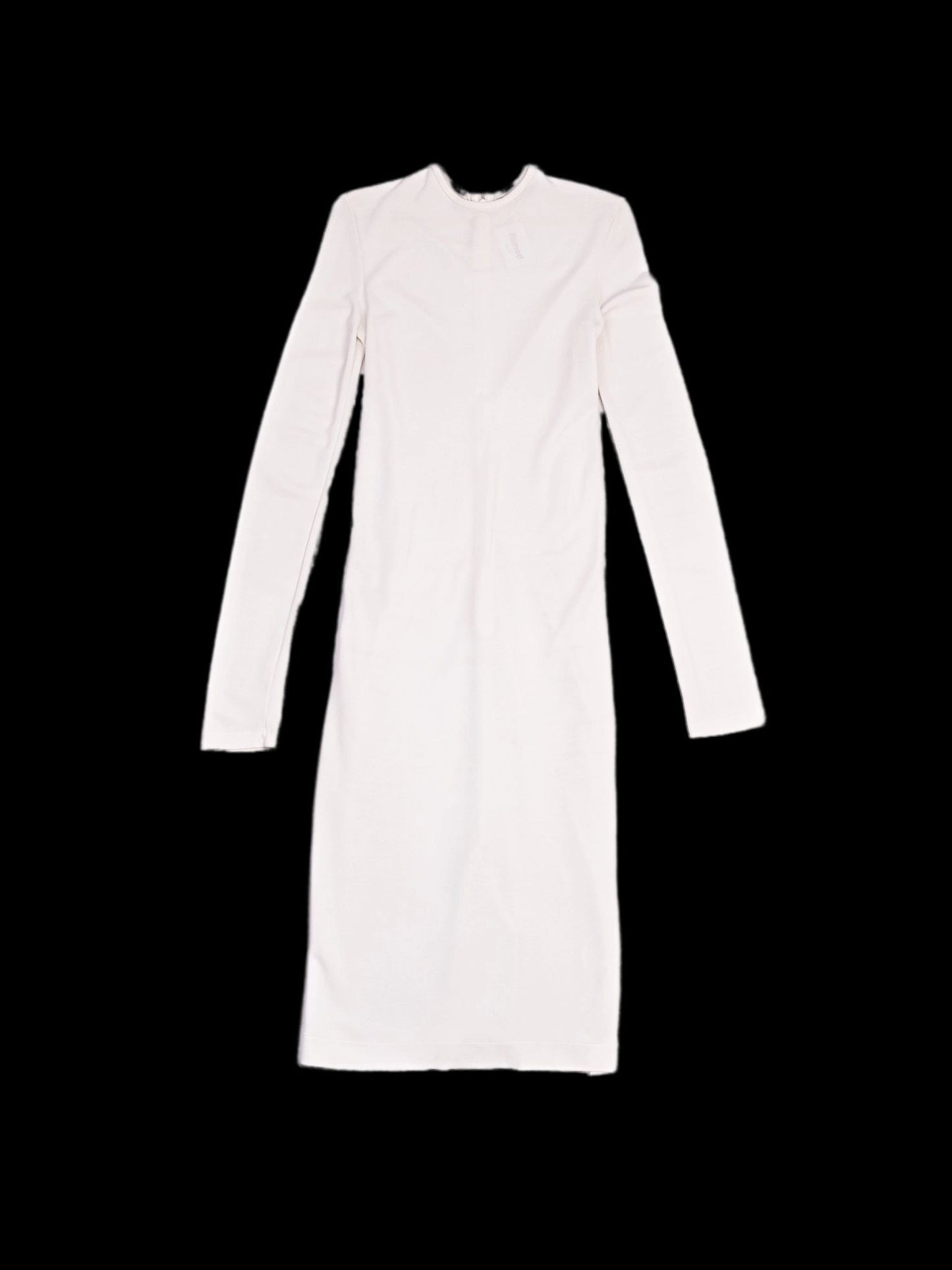 excellent givenchy white long-sleeved dress size s viscose