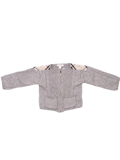 Excellent Burberry Gray Knitted Sweater for Kids Size 12 Months