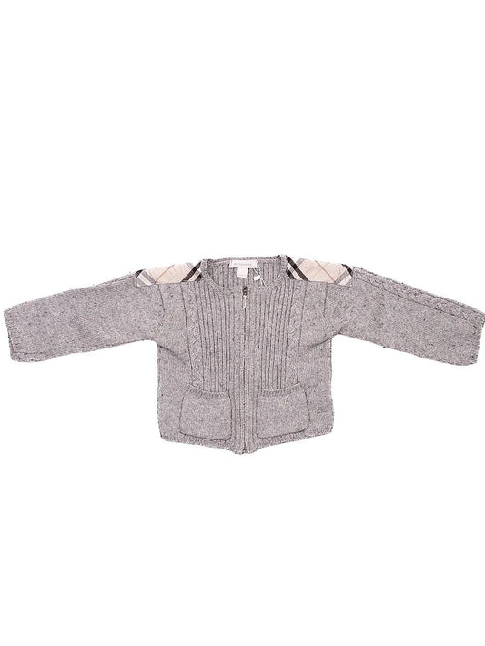 Excellent Burberry Gray Knitted Sweater for Kids Size 12 Months
