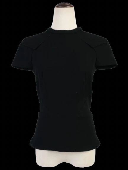 excellent roland mouret black viscose top size s with structured shoulders