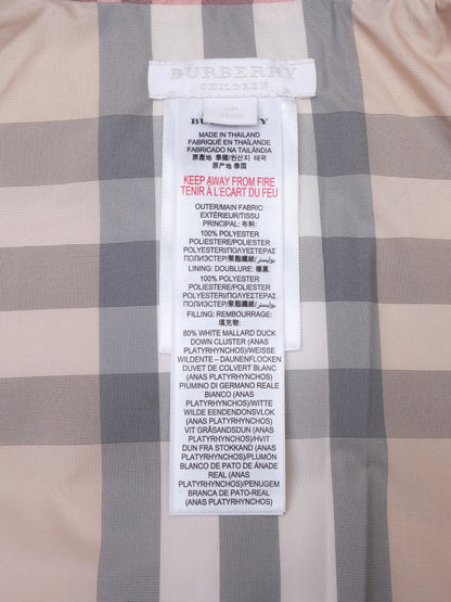 Good Burberry Pink Puffer Jacket for Infants Size 9 Months