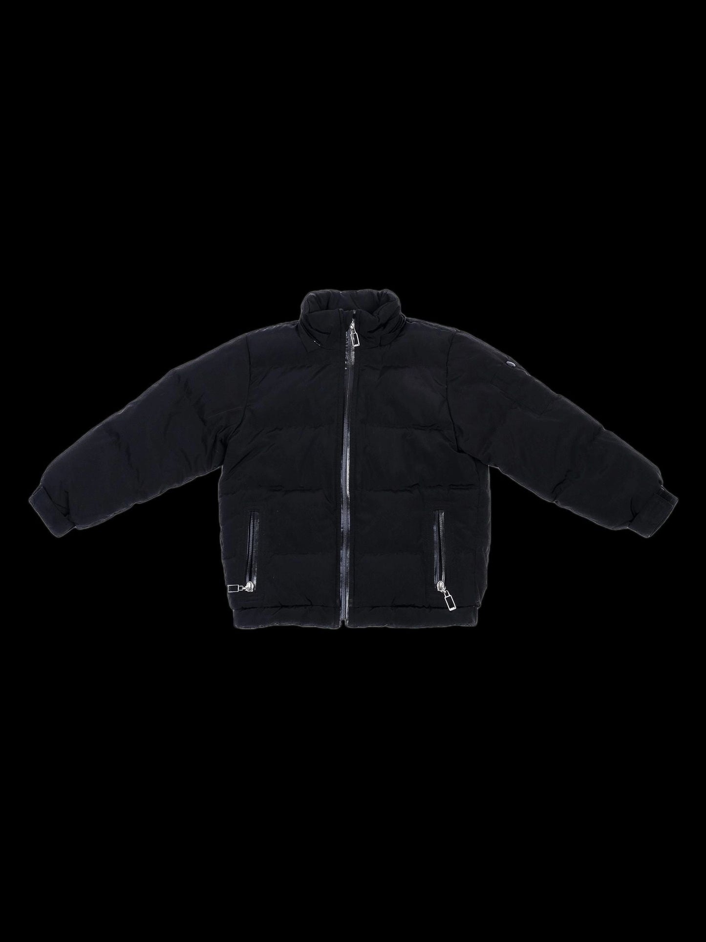 excellent dior black polyester puffer jacket for kids size m