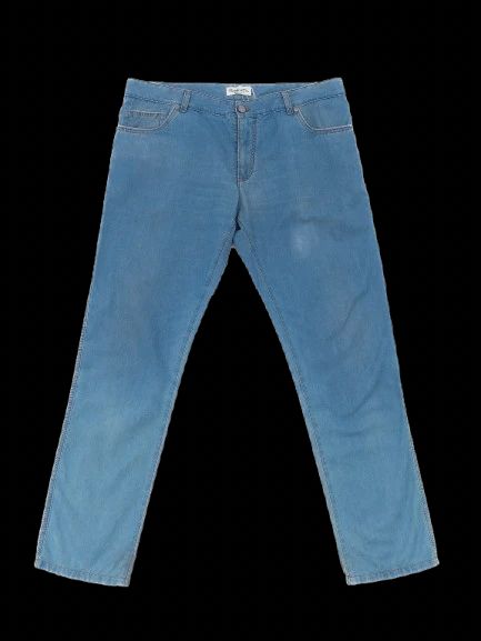 excellent castello d'oro blue cotton jeans size xl made in italy