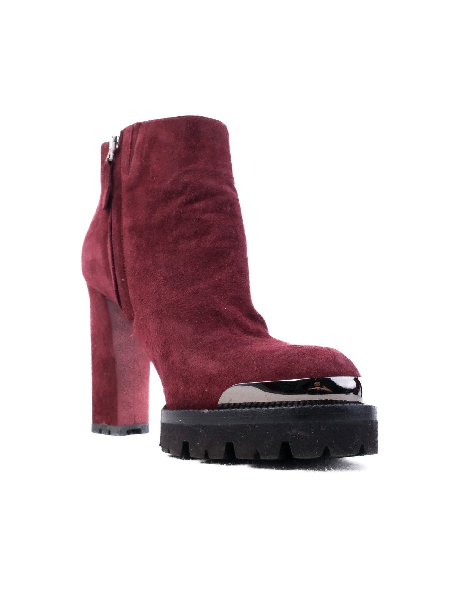 perfect nando muzi red leather high-heeled ankle boots size 37