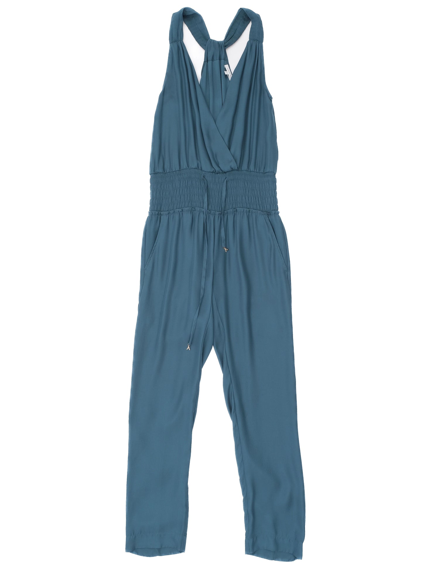 excellent patrizia pepe green halter neck jumpsuit size 40 m