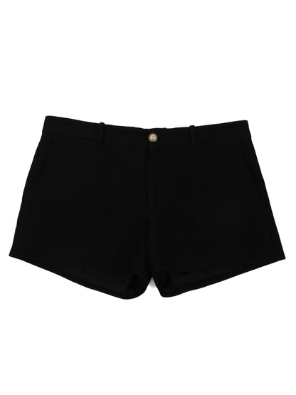 Excellent Gucci Black Wool Shorts for Women Made in Italy