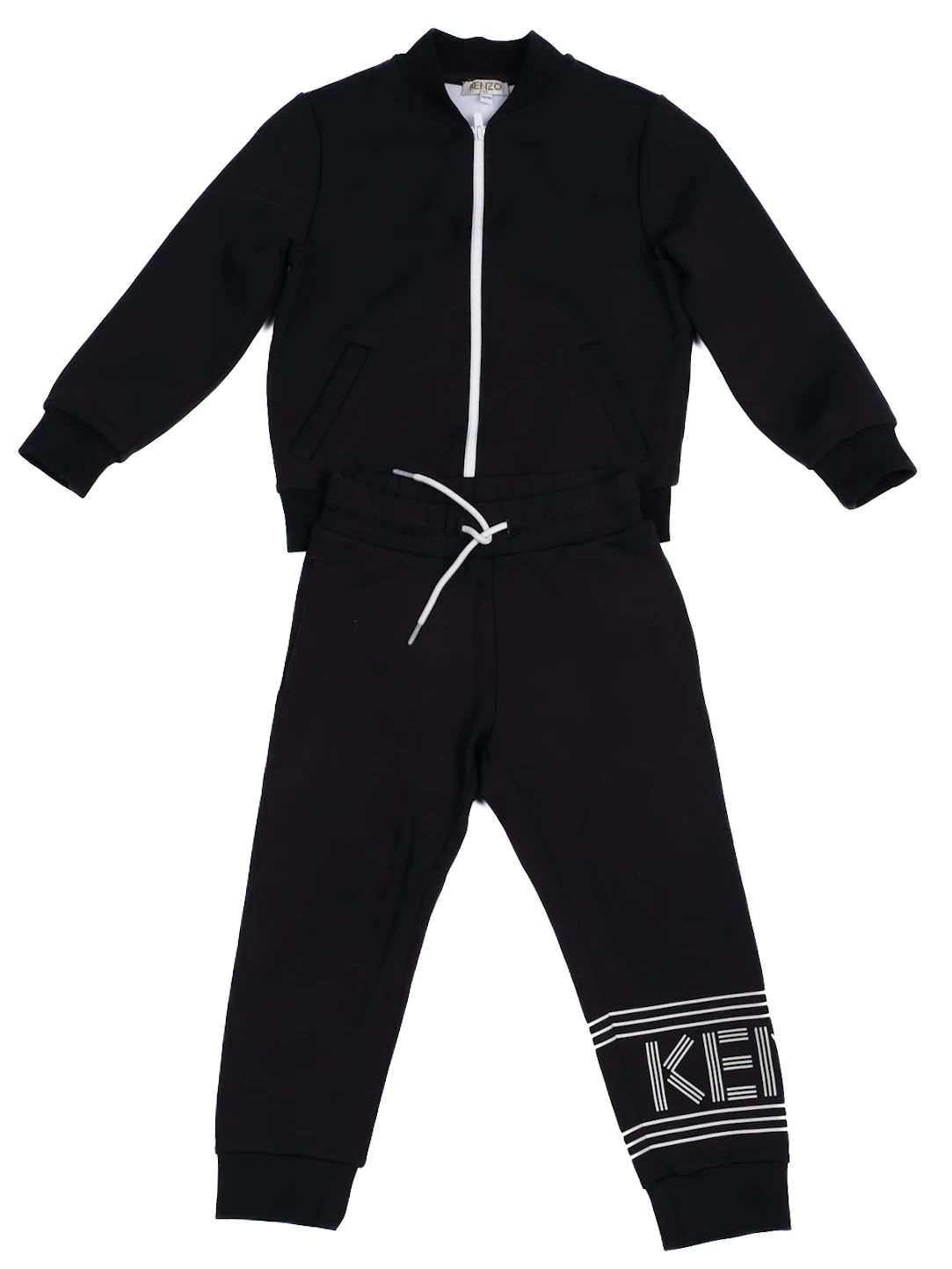 excellent kenzo kids black nylon tracksuit set size 5