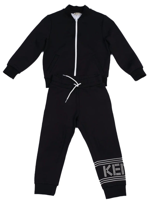 Excellent Kenzo Kids Black Nylon Tracksuit Set Size 5