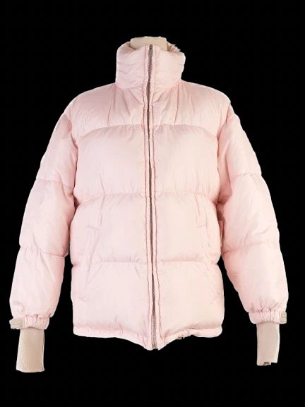 perfect prada pink nylon puffer jacket size xs for women