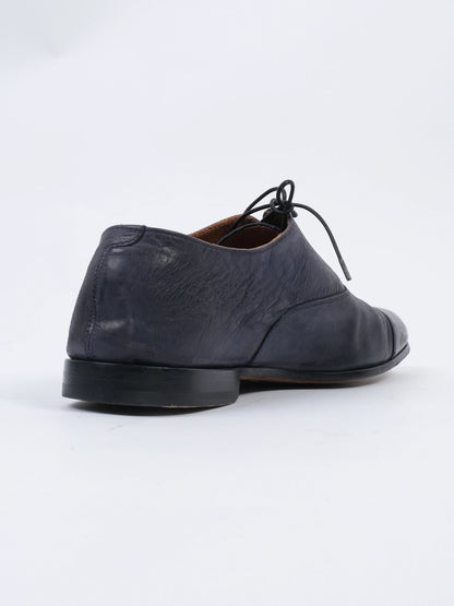 Good Doucal's Blue Leather Cap-Toe Dress Shoes Size 41