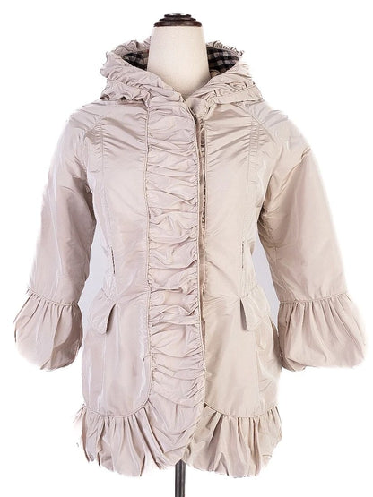Average Burberry Women's Ruffled Beige Jacket Size 10Y/140 cm