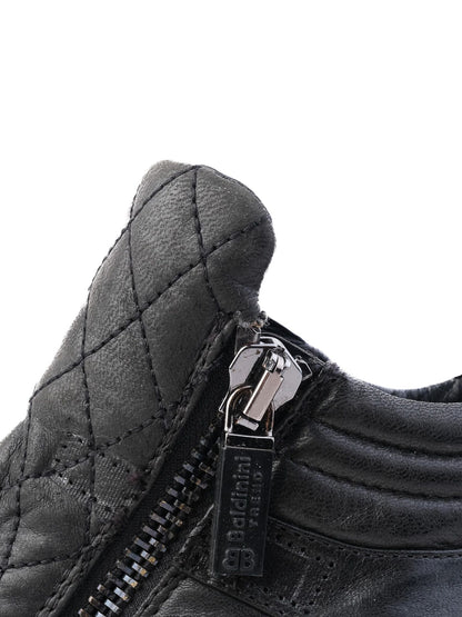 Excellent Baldinini Black Leather High-Top Sneakers Size 38