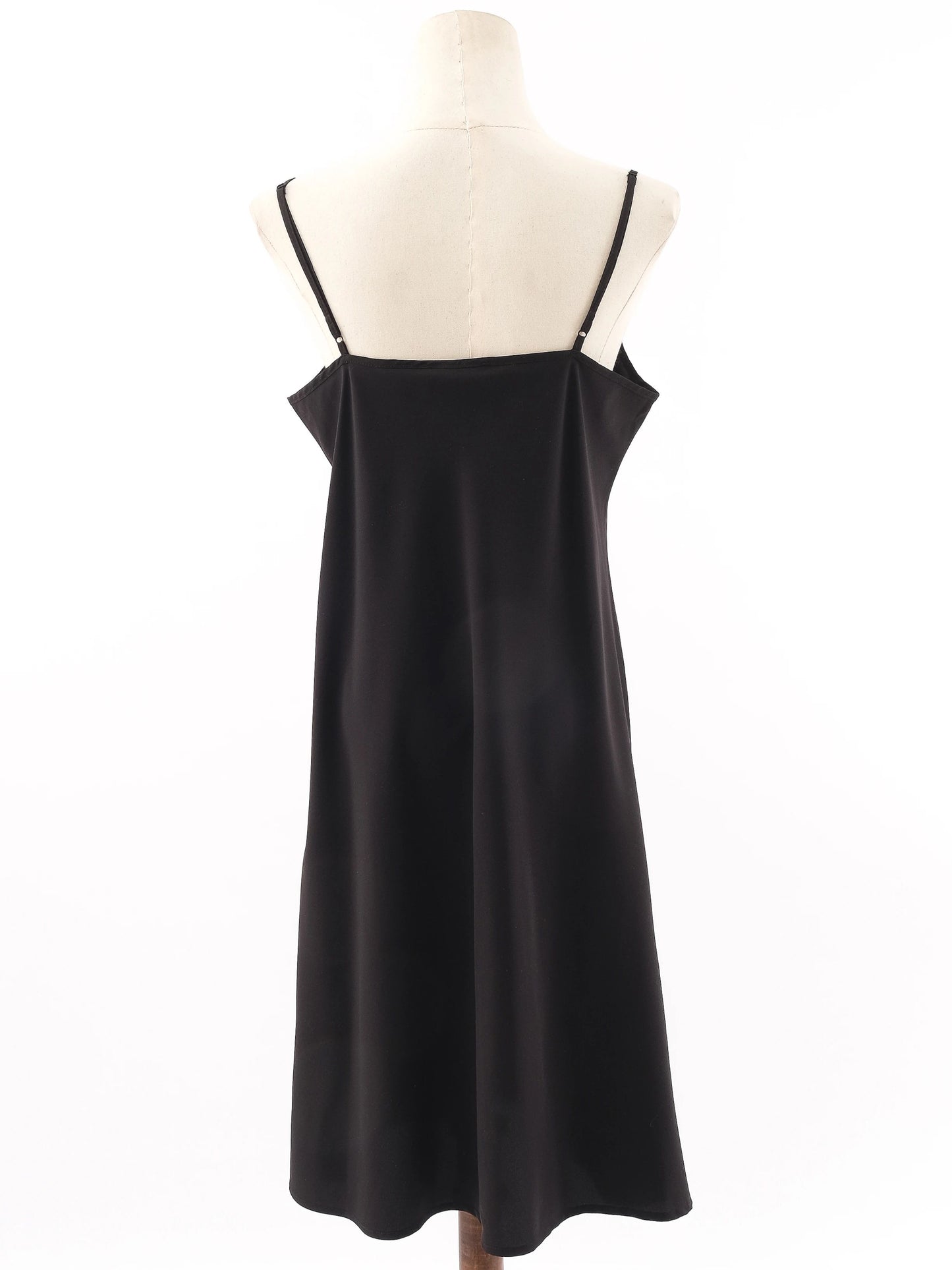 excellent dkny green slip dress xl spaghetti straps polyester
