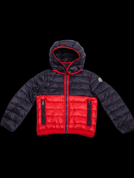 good moncler red puffer jacket for kids size 5 with hood