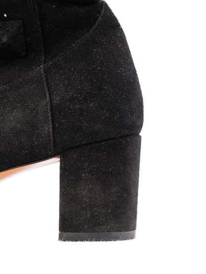 Valentino Black Leather Over-the-Knee Boots Size 37.5 Excellent Condition