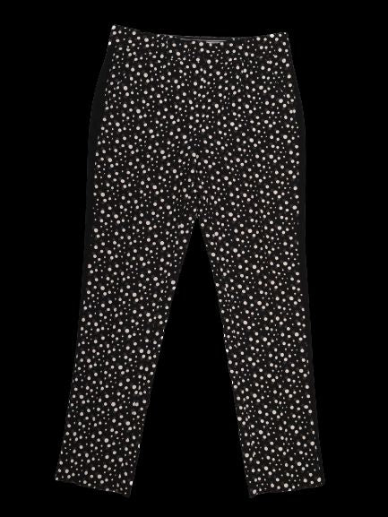 Excellent Sportmax Women's Black Polka Dot Pants Size S Polyester