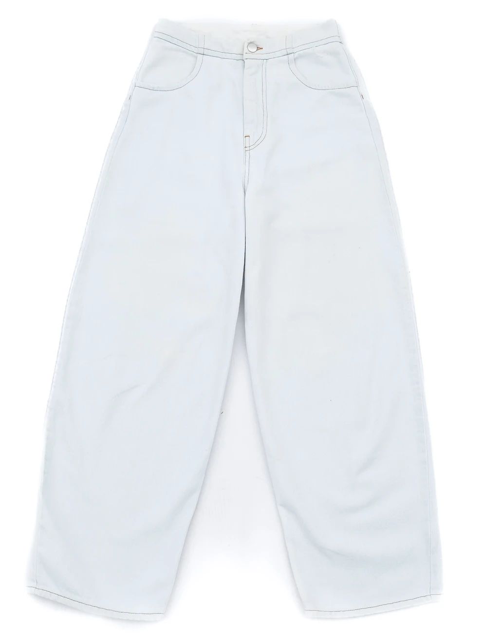 excellent maison margiela blue cotton denim pants size s