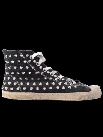 good gienchi black studded high-top sneakers size 41 men