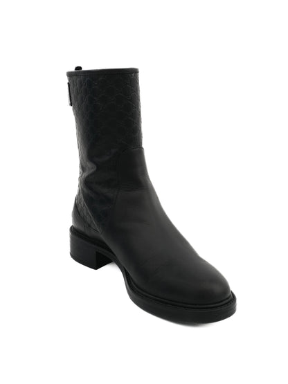 Gucci Women's Black Leather Boots Size 35.5 - Perfect Condition