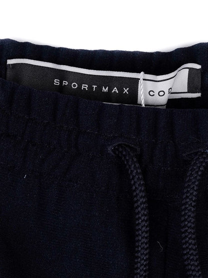 Excellent Sportmax Navy Blue Floral Sweatpants Size S
