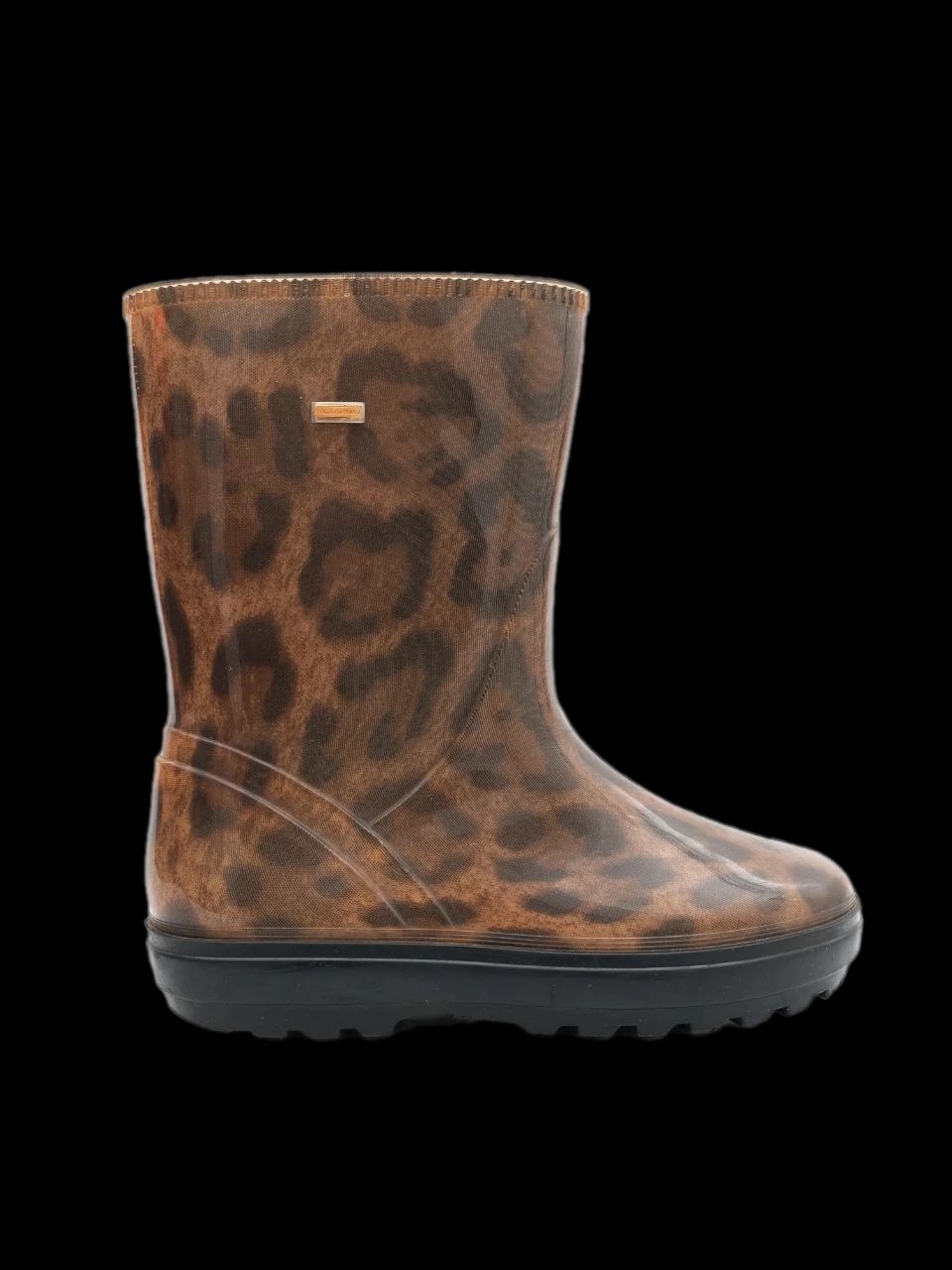 excellent dolce gabbana leopard print boots size 36 glossy finish
