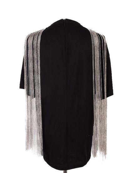 NEW Christopher Kane Black Top XS with Chain Fringe Design