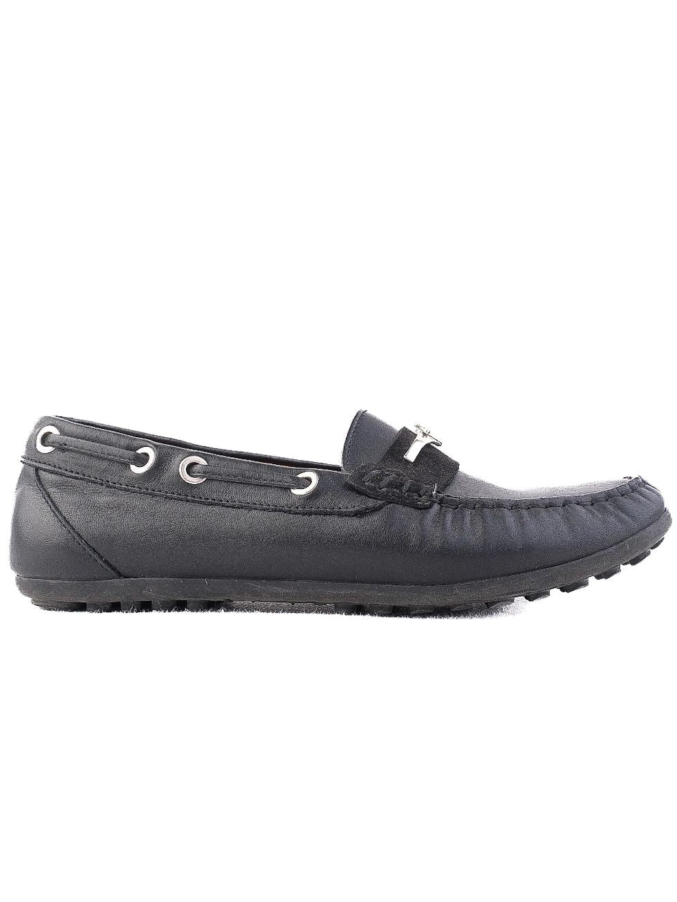 average cezare paciotti black leather loafers size 37 women