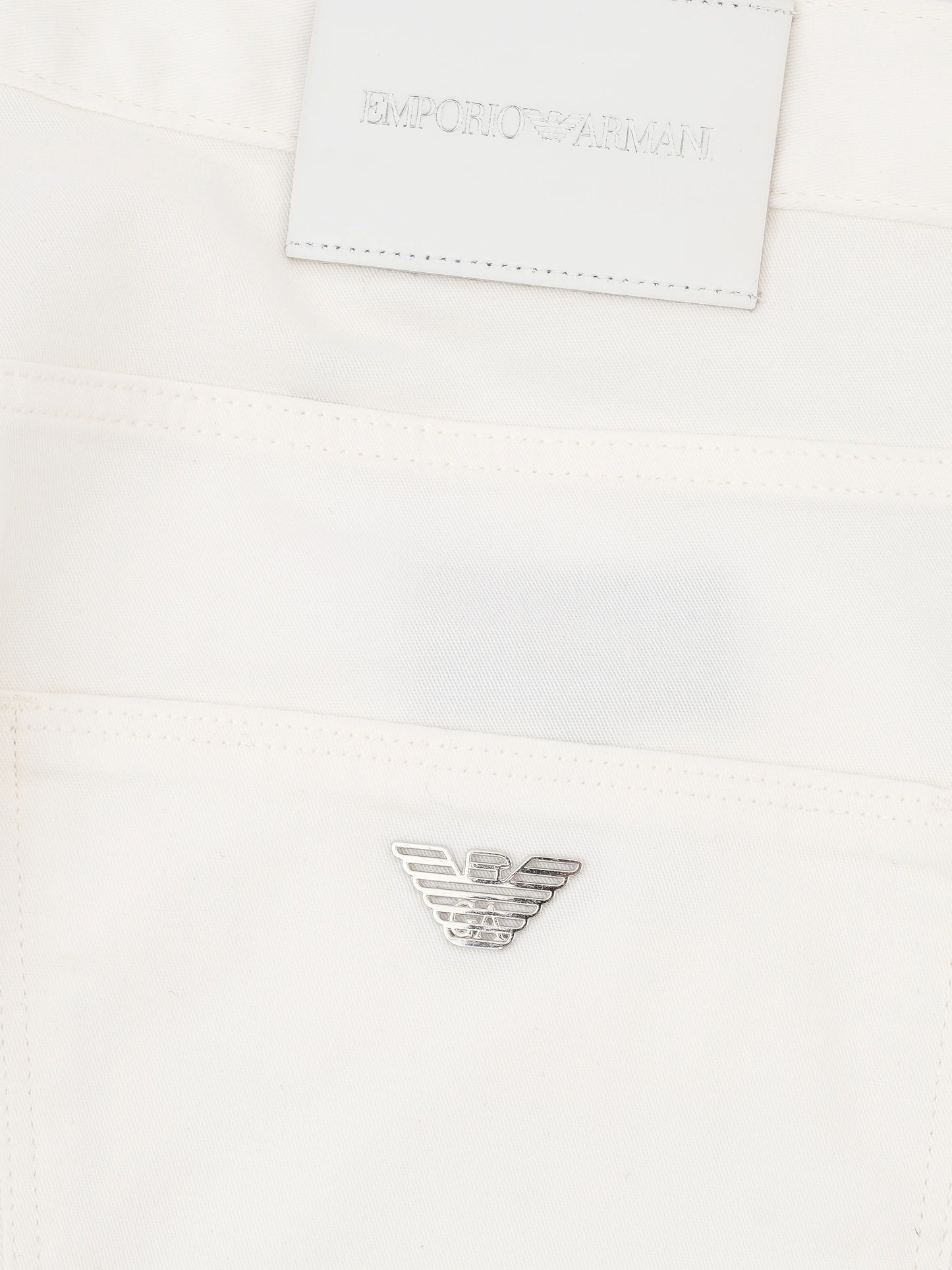 new emporio armani white jeans size m women's elastane
