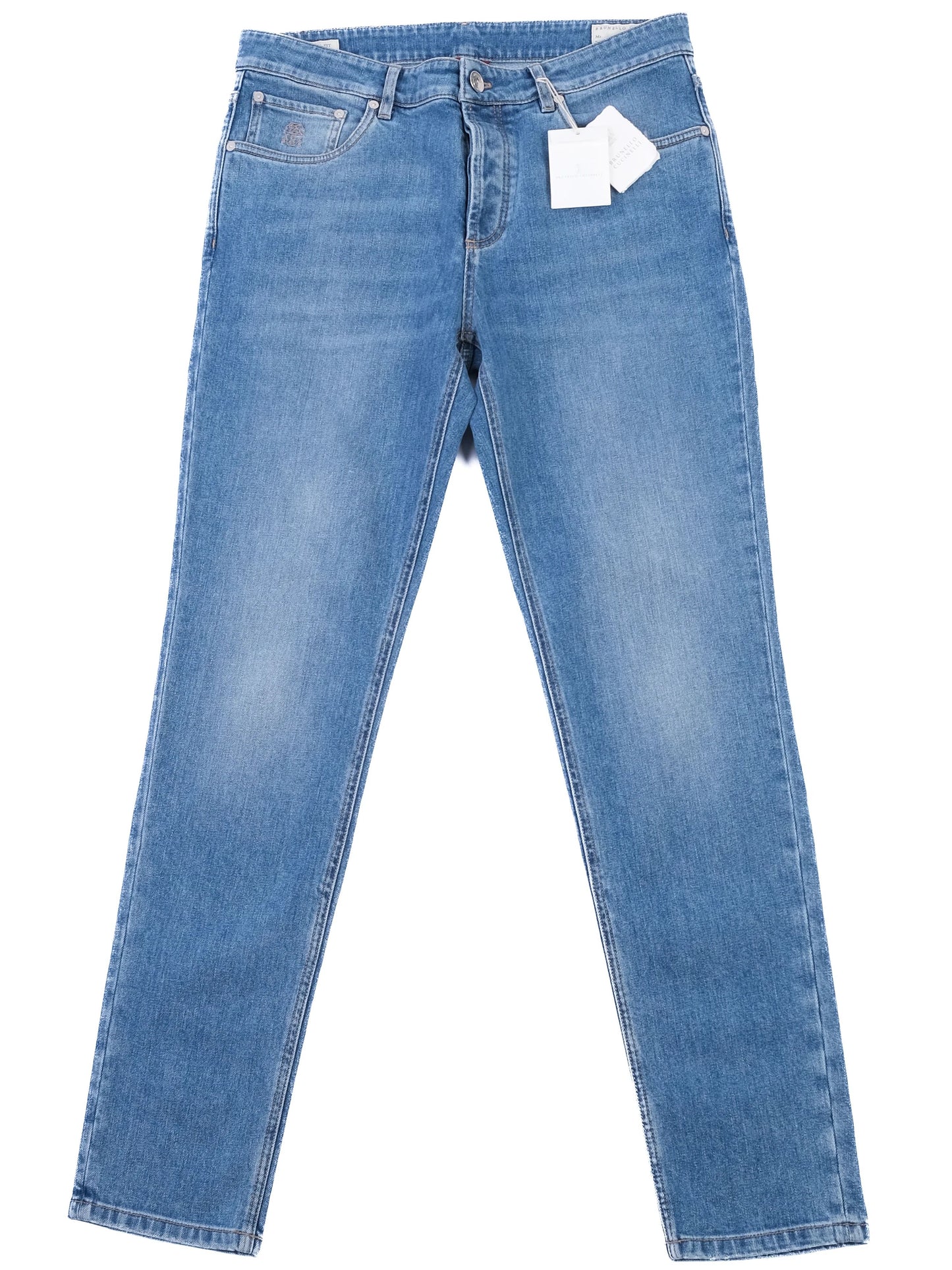 new brunello cucinelli blue cotton jeans women size n/a