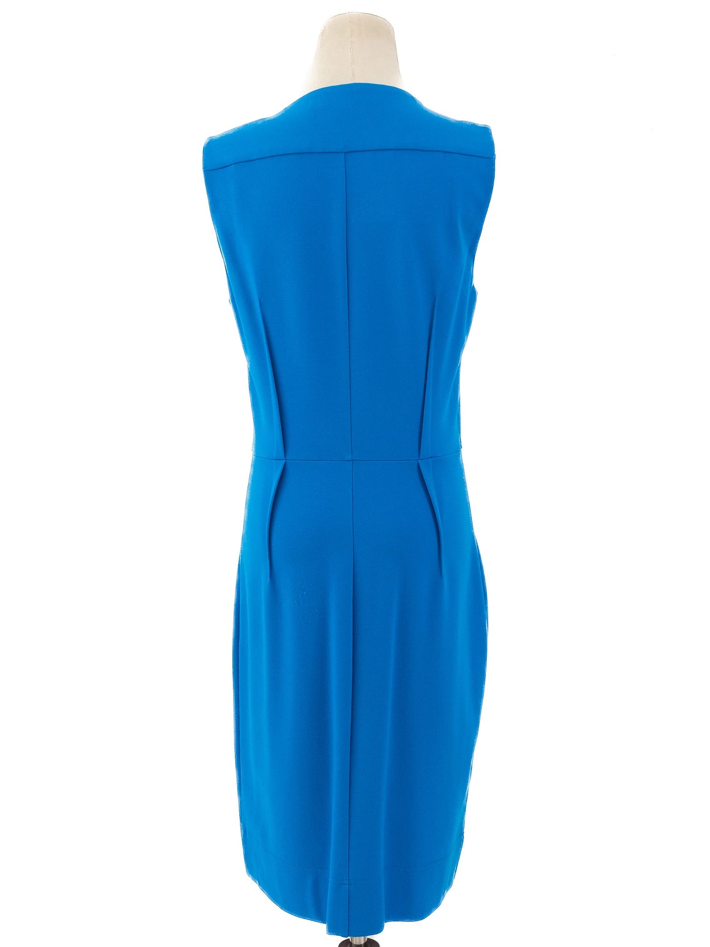 excellent diane von furstenberg blue sleeveless dress size m