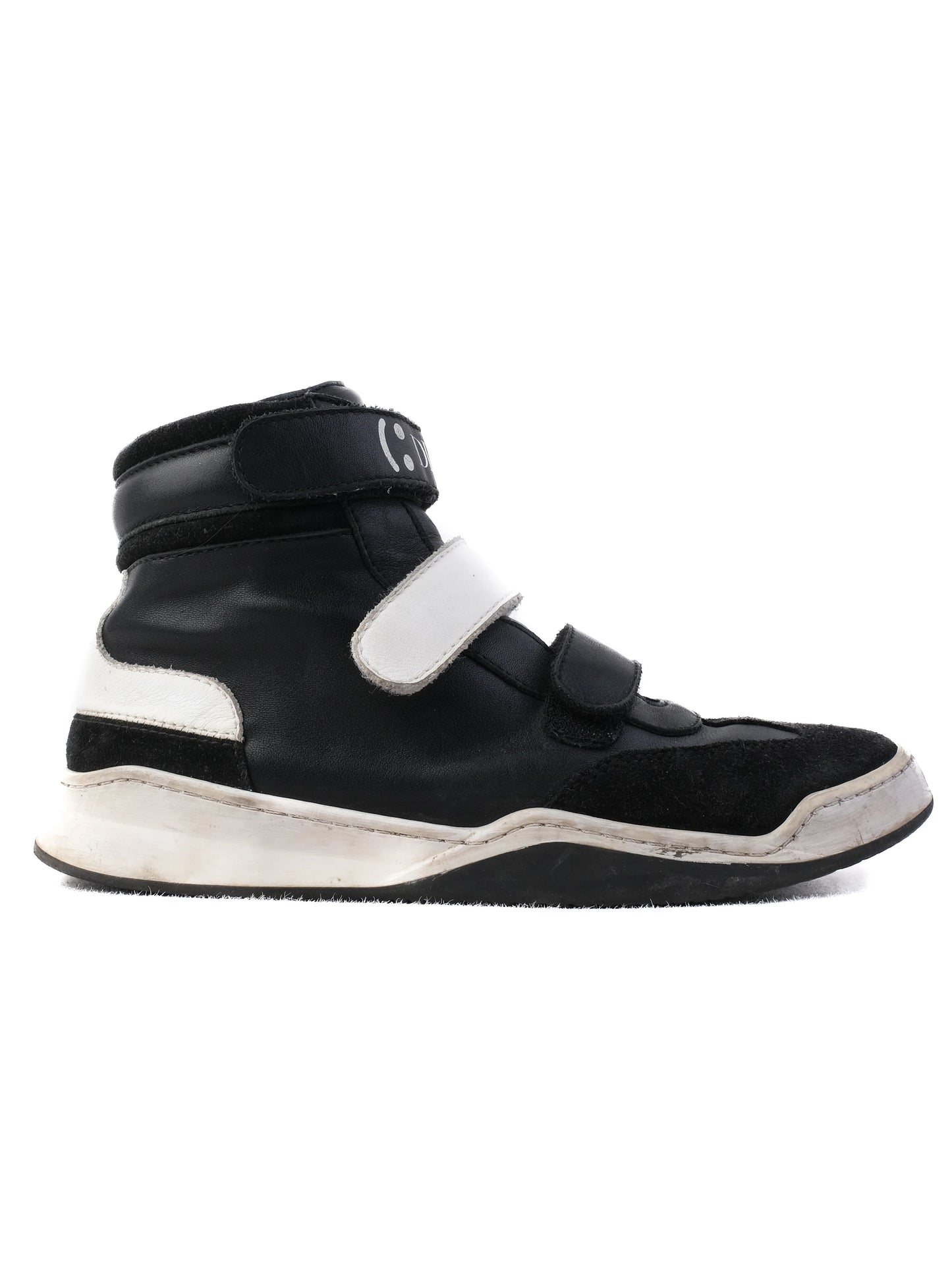 excellent dior black leather high-top sneakers size 34 for kids