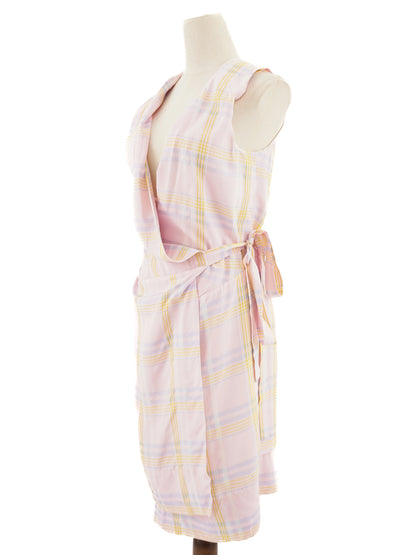 Excellent Vivienne Westwood Pink Plaid Wrap Dress Size L Viscose