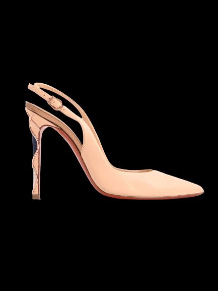 Excellent Baldinini White Leather High Heel Slingback Shoes