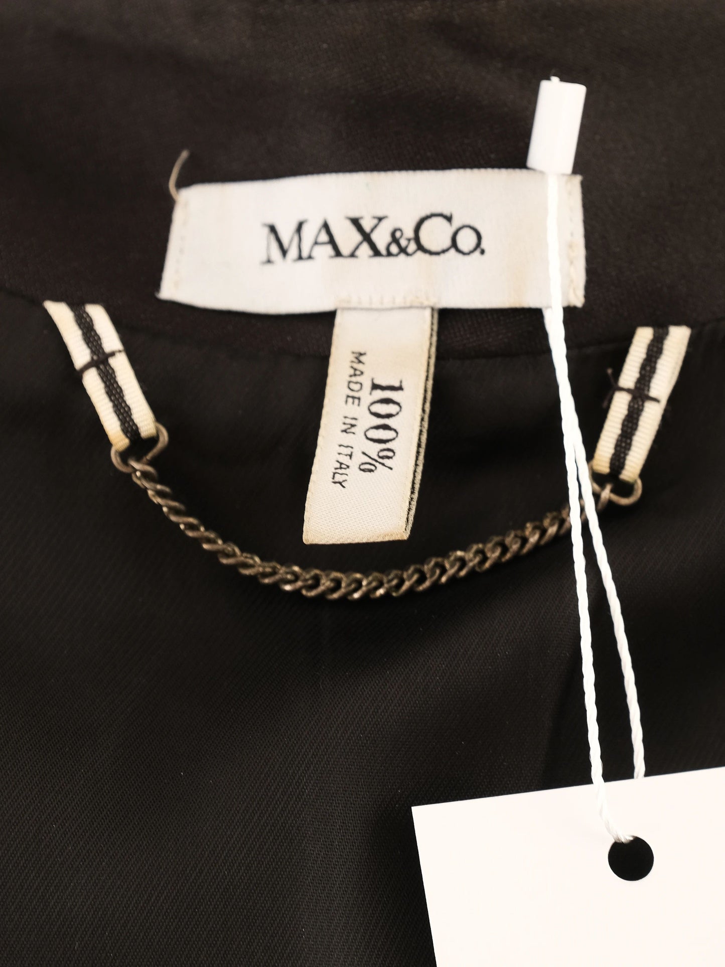 excellent maxco black silk peplum jacket size m women's