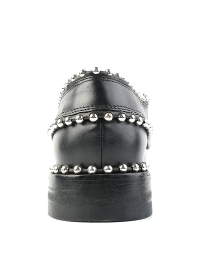 Excellent Alexander Wang Black Leather Shoes Size 39 with Silver Studs