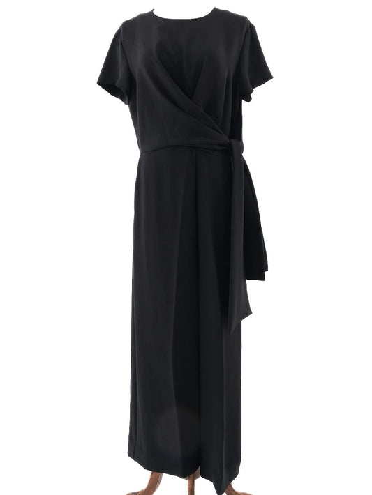 Excellent Cos Black Wrap Dress Size L Women's Polyester