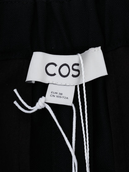NEW COS Black Wool Wide-Leg Pants Size M