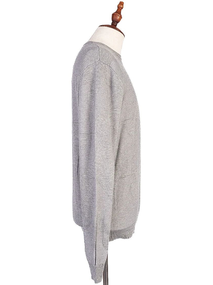 excellent armani jeans light gray sweater size m viscose long sleeve