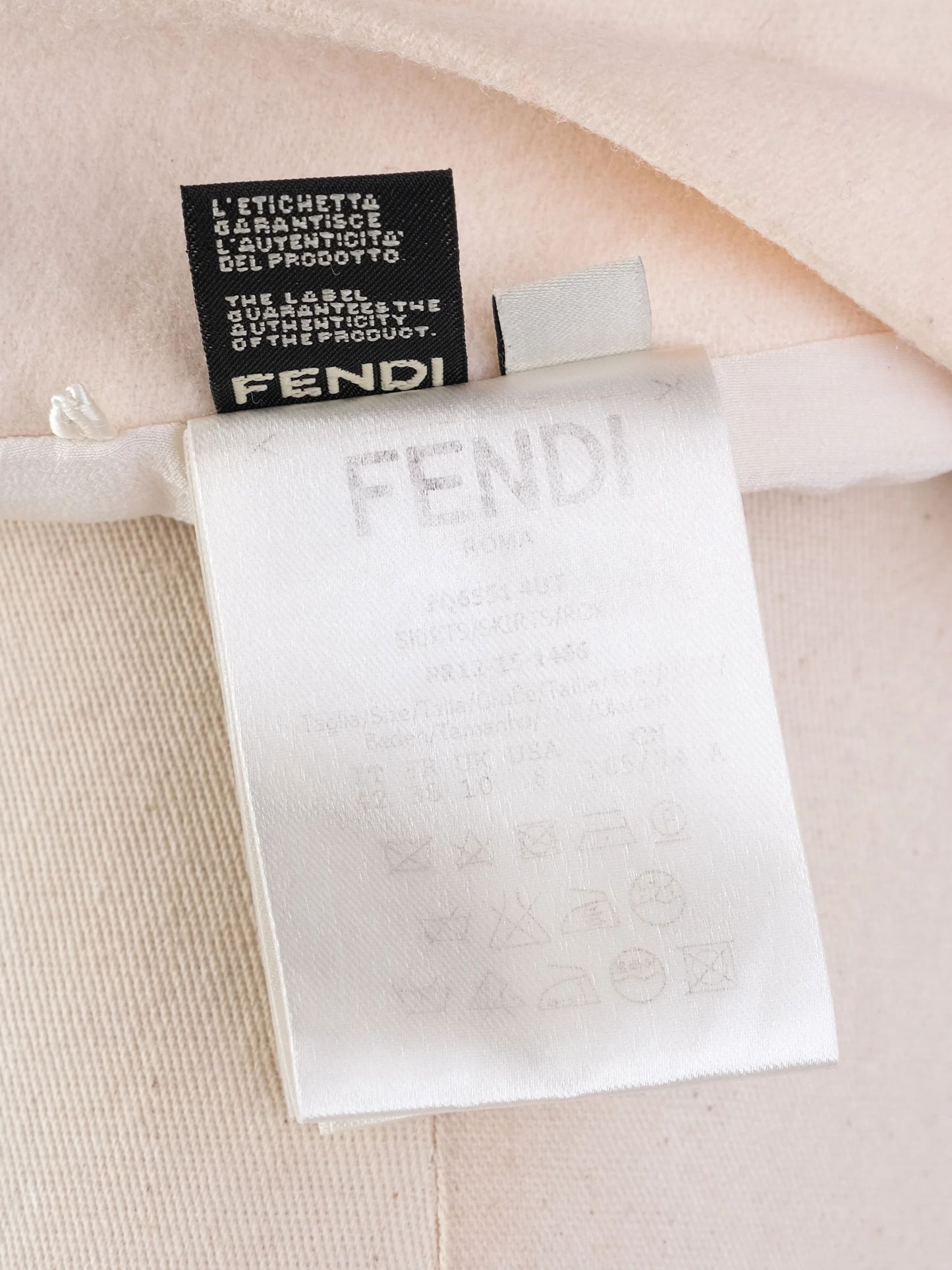 excellent fendi womenõs orange wool skirt with pockets size l