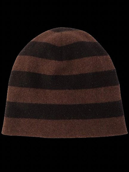 Excellent Fendi Striped Beanie Hat in Cashmere Size M Made in Italy